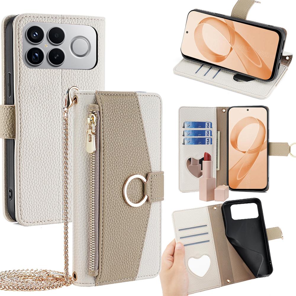 For Redmi K90 Pro Max / Poco F8 Ultra Crossbody Litchi Texture Leather Phone Case(White)