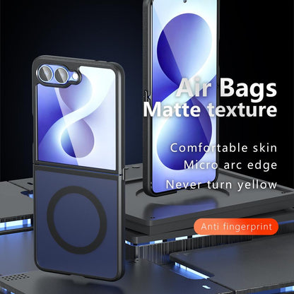 For Galaxy Z Flip8 5G Armor MagSafe PC Hybrid TPU Phone Case - Frosted Black - EDA007438005A