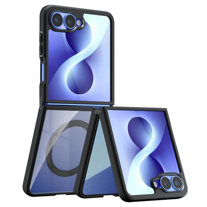 For Galaxy Z Flip8 5G Armor MagSafe PC Hybrid TPU Phone Case - Transparent - EDA007438005B