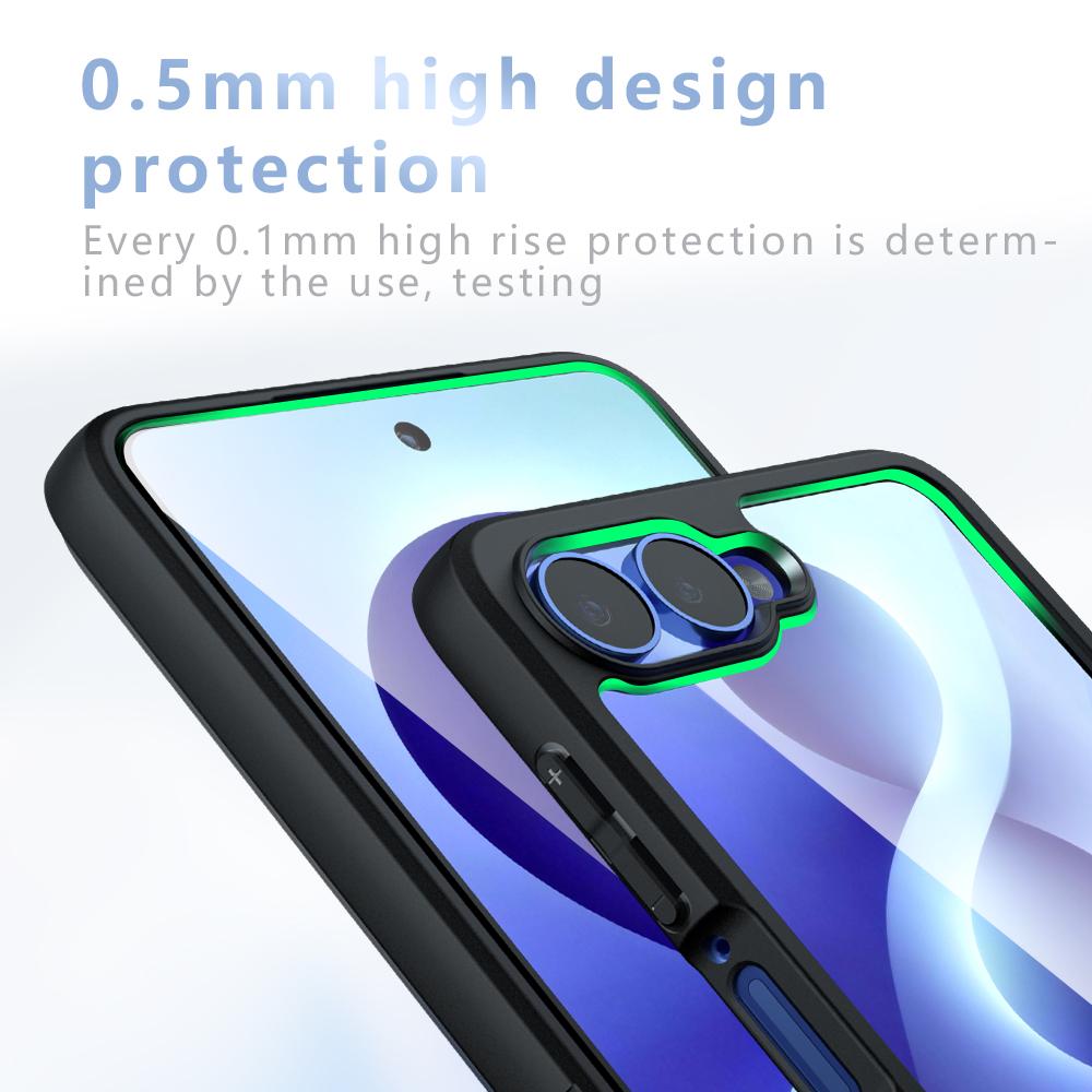 For Galaxy Z Flip8 5G Armor MagSafe PC Hybrid TPU Phone Case - Transparent - EDA007438005B