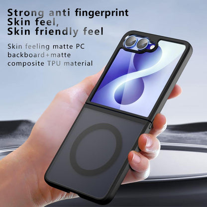 For Galaxy Z Flip8 5G Armor MagSafe PC Hybrid TPU Phone Case - Transparent - EDA007438005B