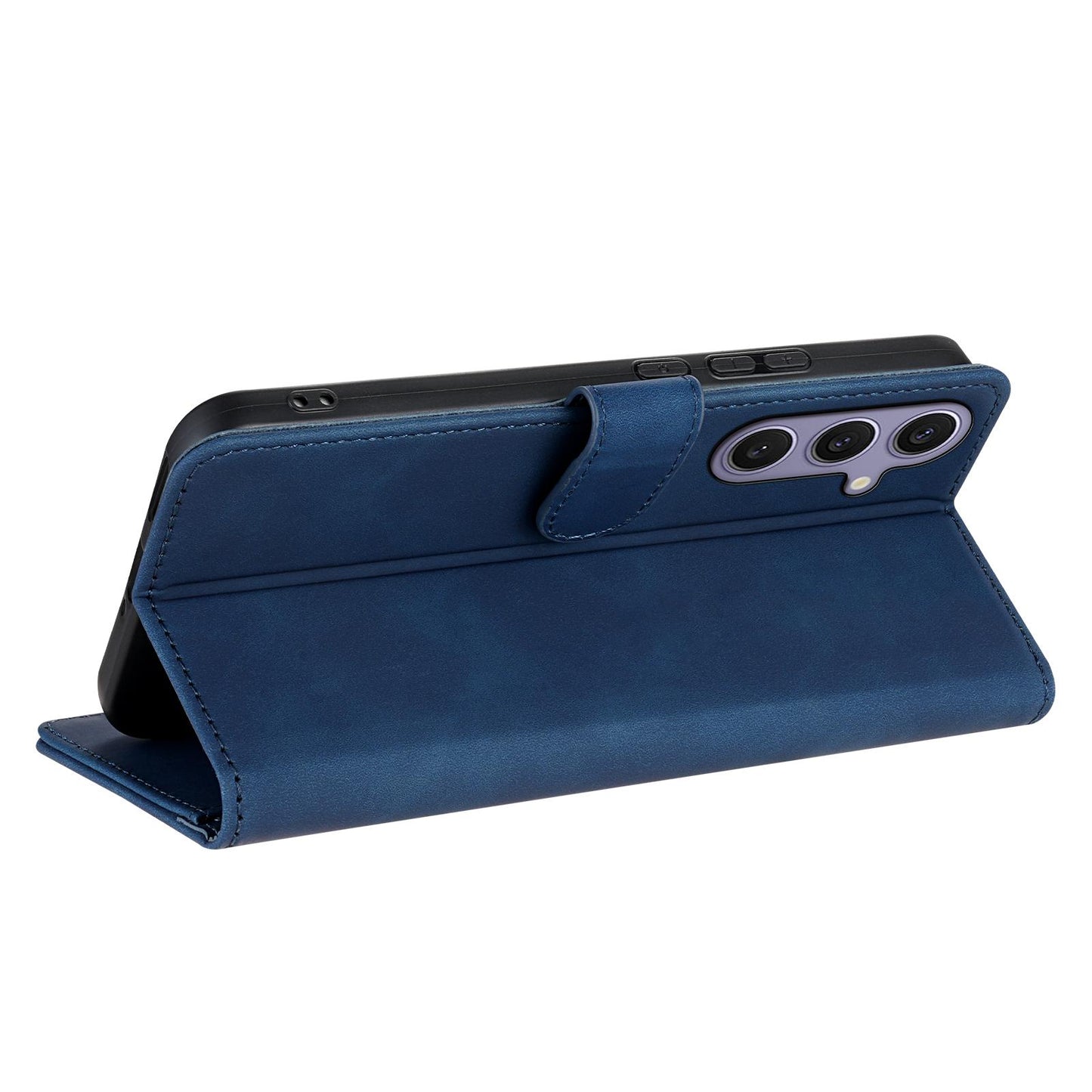 For Galaxy S26 FE 5G AZNS Skin Feel Calf Texture Flip Leather Phone Case(Blue)