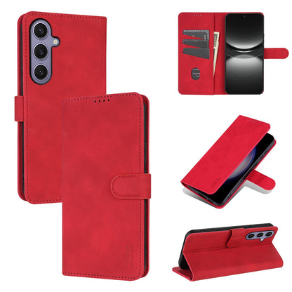 For Galaxy S26 FE 5G AZNS Skin Feel Calf Texture Flip Leather Phone Case(Red)