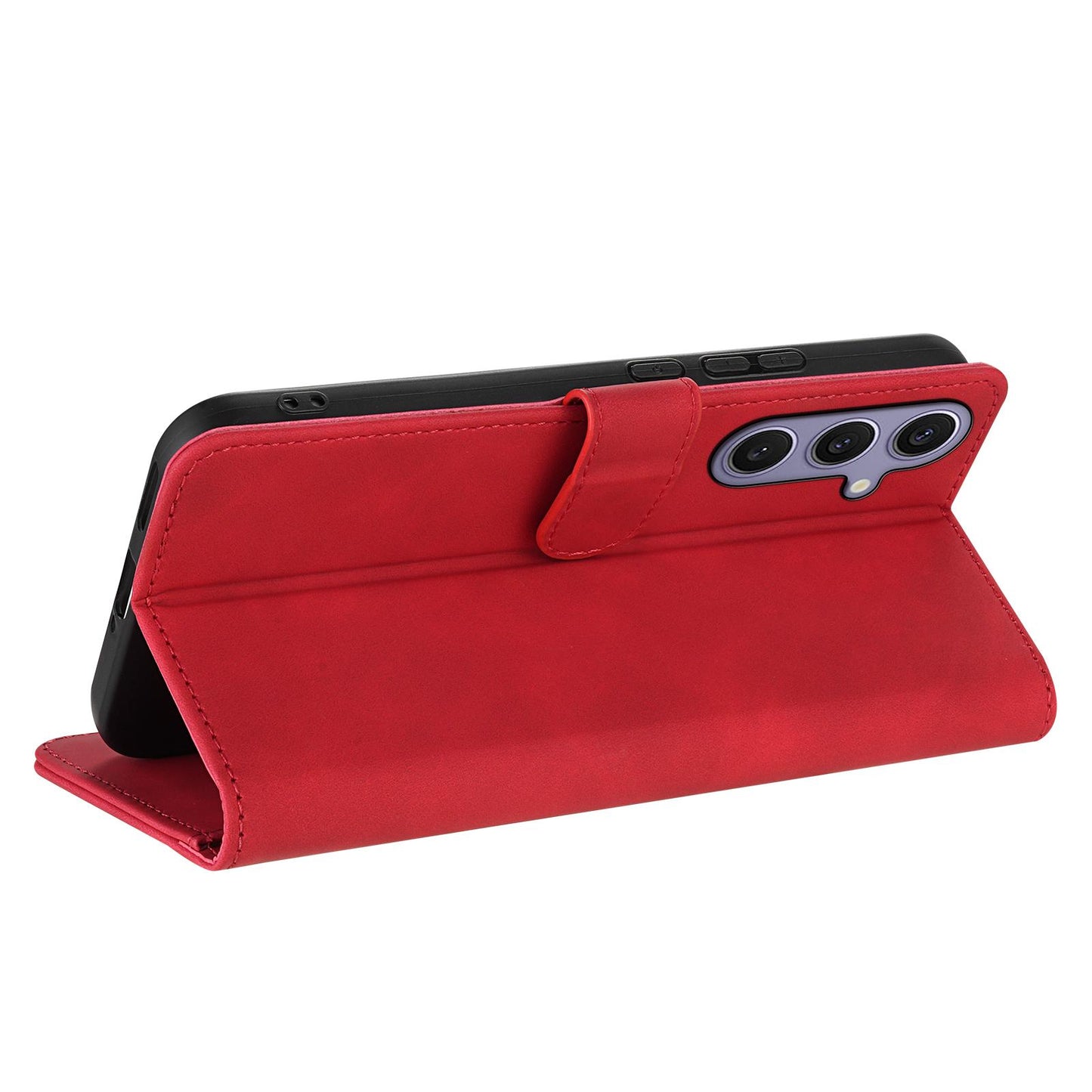 For Galaxy S26 FE 5G AZNS Skin Feel Calf Texture Flip Leather Phone Case(Red)