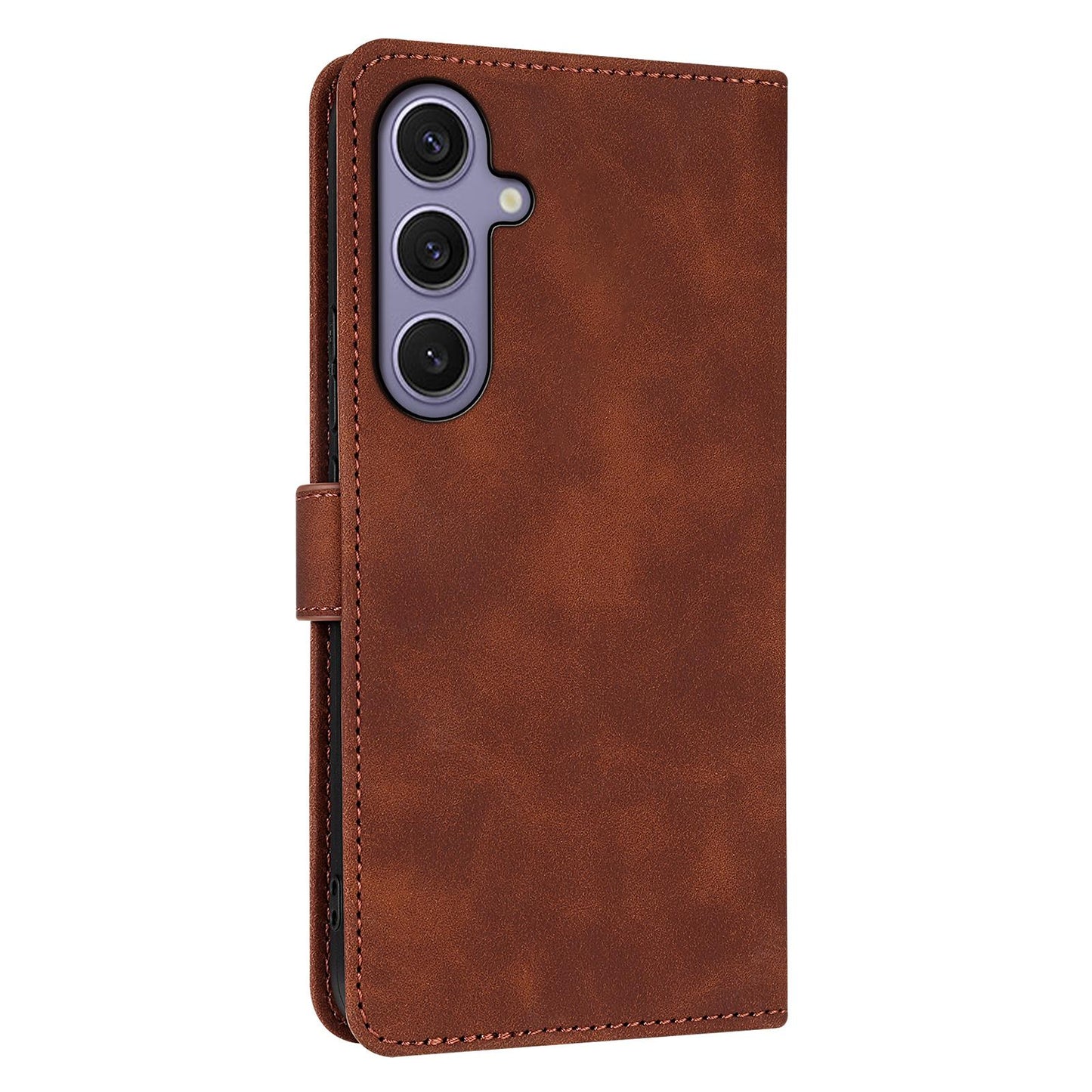 For Galaxy S26 FE 5G AZNS Skin Feel Calf Texture Flip Leather Phone Case(Brown)