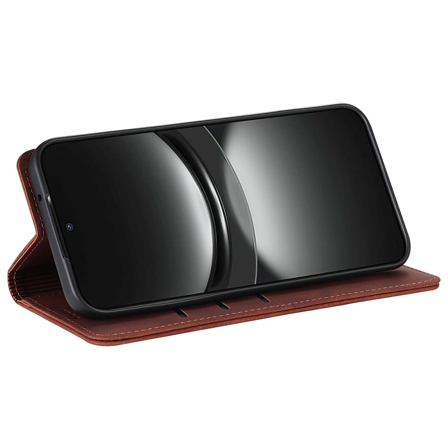 For Galaxy S26 FE 5G AZNS Skin Feel Calf Texture Flip Leather Phone Case(Brown)