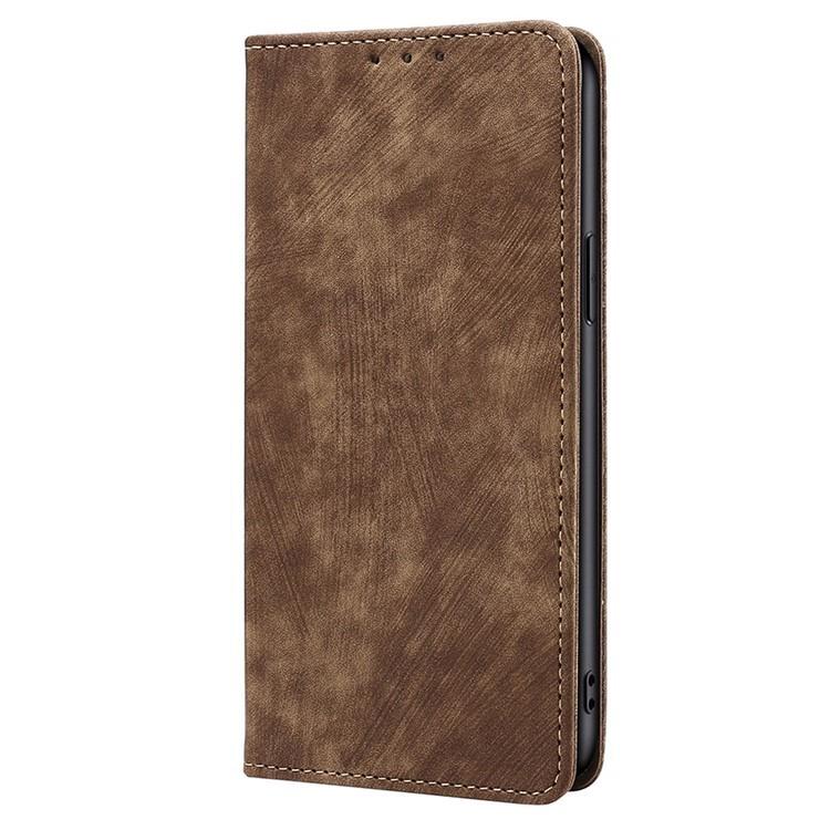 For Redmi K90 Pro Max 5G / Poco F8 Ultra RFID Anti-theft Brush Magnetic Leather Phone Case(Brown)