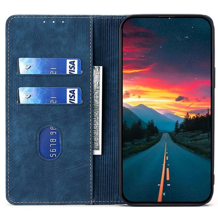 For Redmi K90 Pro Max 5G / Poco F8 Ultra RFID Anti-theft Brush Magnetic Leather Phone Case(Blue)