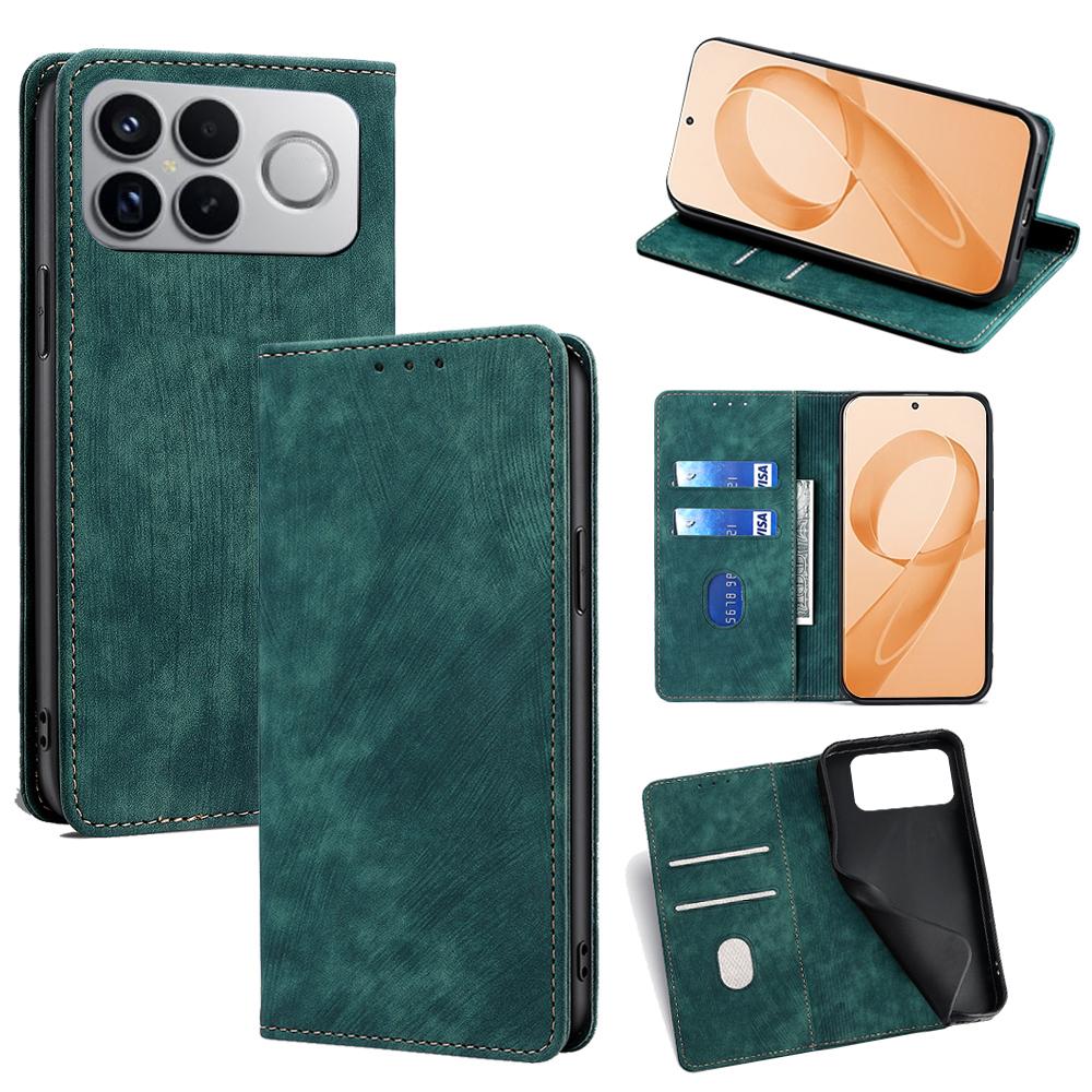 For Redmi K90 Pro Max 5G / Poco F8 Ultra RFID Anti-theft Brush Magnetic Leather Phone Case(Green)