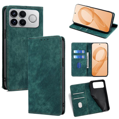 For Redmi K90 Pro Max 5G / Poco F8 Ultra RFID Anti-theft Brush Magnetic Leather Phone Case(Green)