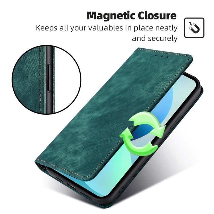 For Redmi K90 Pro Max 5G / Poco F8 Ultra RFID Anti-theft Brush Magnetic Leather Phone Case(Green)