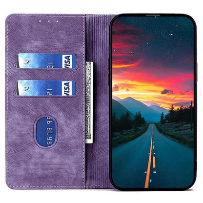 For Redmi K90 Pro Max 5G / Poco F8 Ultra RFID Anti-theft Brush Magnetic Leather Phone Case(Purple)