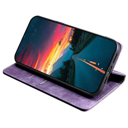 For Redmi K90 Pro Max 5G / Poco F8 Ultra RFID Anti-theft Brush Magnetic Leather Phone Case(Purple)