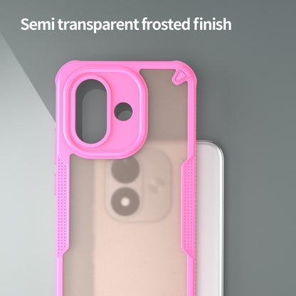 For Redmi Note 17 4G Global 169.7mm Armor Glaze PC Hybrid TPU Phone Case - Pink - EDA007446907A
