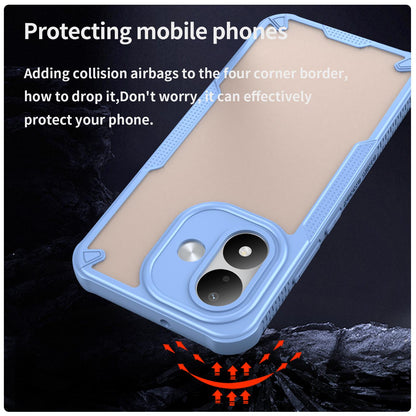 For Redmi Note 17 4G Global 169.7mm Armor Glaze PC Hybrid TPU Phone Case - Blue - EDA007446907C