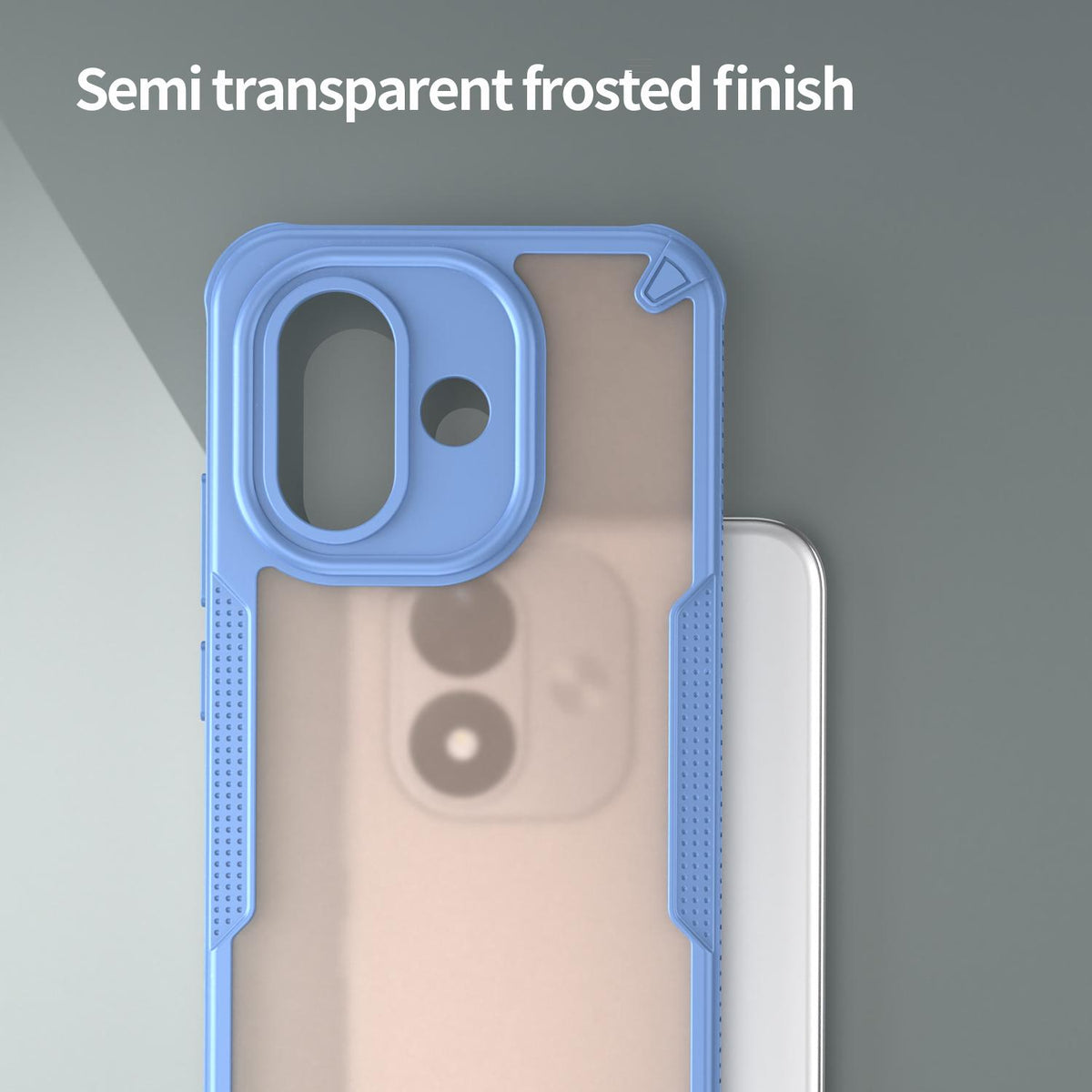 For Redmi Note 17 4G Global 169.7mm Armor Glaze PC Hybrid TPU Phone Case - Blue - EDA007446907C