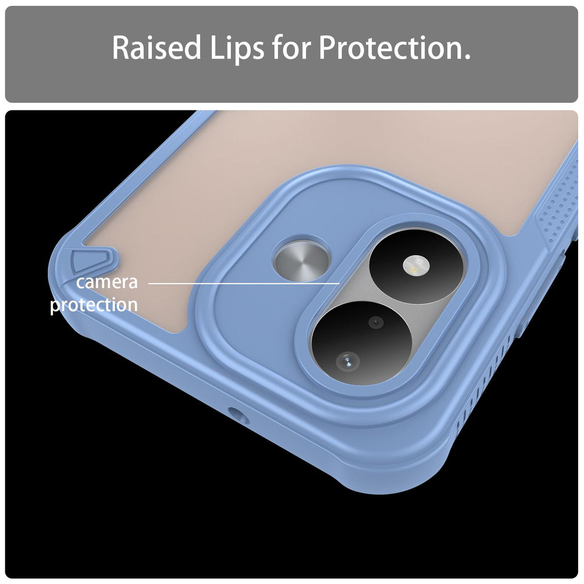 For Redmi Note 17 4G Global 169.7mm Armor Glaze PC Hybrid TPU Phone Case - Blue - EDA007446907C