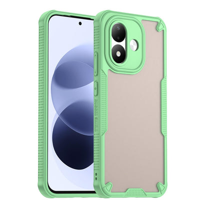 For Redmi Note 17 4G Global 169.7mm Armor Glaze PC Hybrid TPU Phone Case - Green - EDA007446907D
