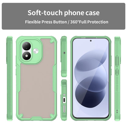 For Redmi Note 17 4G Global 169.7mm Armor Glaze PC Hybrid TPU Phone Case - Green - EDA007446907D