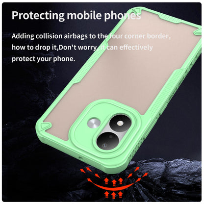 For Redmi Note 17 4G Global 169.7mm Armor Glaze PC Hybrid TPU Phone Case - Green - EDA007446907D