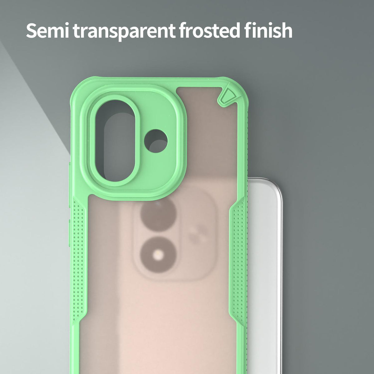 For Redmi Note 17 4G Global 169.7mm Armor Glaze PC Hybrid TPU Phone Case - Green - EDA007446907D