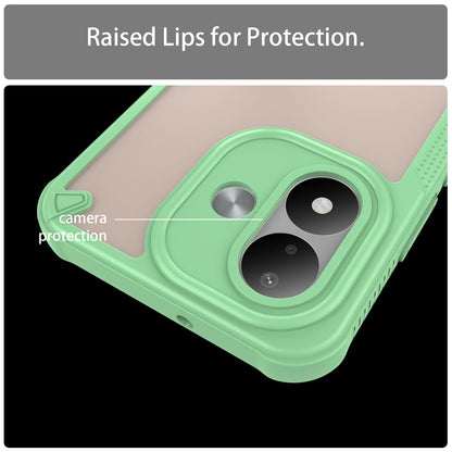For Redmi Note 17 4G Global 169.7mm Armor Glaze PC Hybrid TPU Phone Case - Green - EDA007446907D
