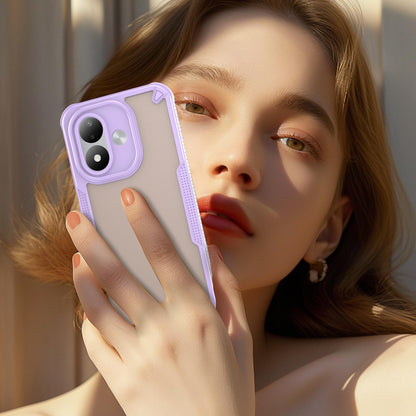 For Redmi Note 17 4G Global 169.7mm Armor Glaze PC Hybrid TPU Phone Case - Purple - EDA007446907E