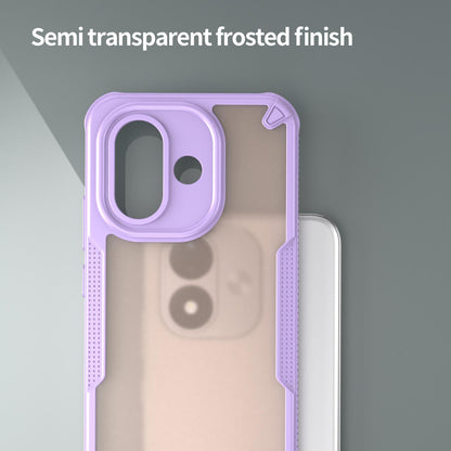 For Redmi Note 17 4G Global 169.7mm Armor Glaze PC Hybrid TPU Phone Case - Purple - EDA007446907E