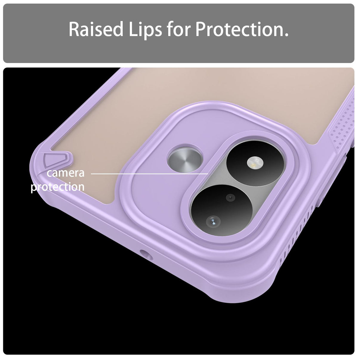 For Redmi Note 17 4G Global 169.7mm Armor Glaze PC Hybrid TPU Phone Case - Purple - EDA007446907E