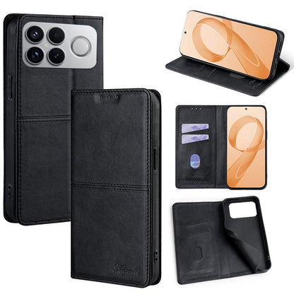 For Redmi K90 Pro Max 5G / Poco F8 Ultra Cow Texture Magnetic Leather Phone Case(Black)