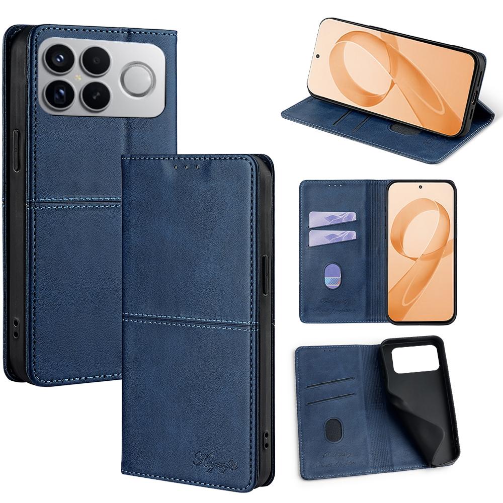 For Redmi K90 Pro Max 5G / Poco F8 Ultra Cow Texture Magnetic Leather Phone Case(Blue)