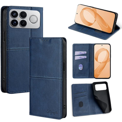 For Redmi K90 Pro Max 5G / Poco F8 Ultra Cow Texture Magnetic Leather Phone Case(Blue)