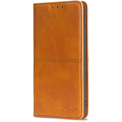 For Redmi K90 Pro Max 5G / Poco F8 Ultra Cow Texture Magnetic Leather Phone Case(Light Brown)