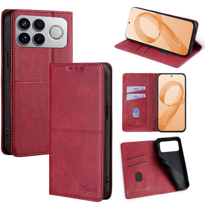 For Redmi K90 Pro Max 5G / Poco F8 Ultra Cow Texture Magnetic Leather Phone Case(Red)