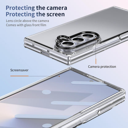 For Galaxy Z Fold8 Ultra 5G lce Folding Series MagSafe Integrated Clear PC Phone Case - Black - EDA007451812C