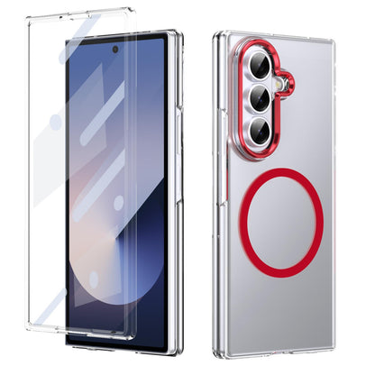 For Galaxy Z Fold8 Ultra 5G lce Folding Series MagSafe Integrated Clear PC Phone Case - Red - EDA007451812D