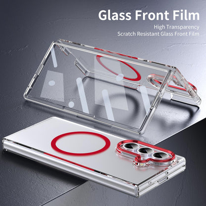 For Galaxy Z Fold8 Ultra 5G lce Folding Series MagSafe Integrated Clear PC Phone Case - Red - EDA007451812D