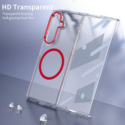 For Galaxy Z Fold8 Ultra 5G lce Folding Series MagSafe Integrated Clear PC Phone Case - Red - EDA007451812D