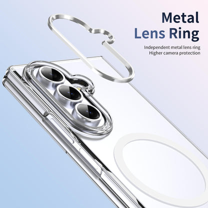 For Galaxy Z Fold8 Ultra 5G lce Folding Series MagSafe Integrated Clear PC Phone Case - Silver - EDA007451812E
