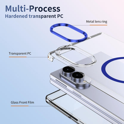 For Galaxy Z Fold8 5G lce Folding Series MagSafe Integrated Clear PC Phone Case - Royal Blue - EDA007451813A