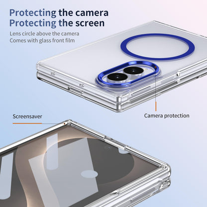 For Galaxy Z Fold8 5G lce Folding Series MagSafe Integrated Clear PC Phone Case - Royal Blue - EDA007451813A