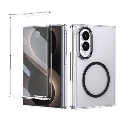 For Galaxy Z Fold8 5G lce Folding Series MagSafe Integrated Clear PC Phone Case - Black - EDA007451813C