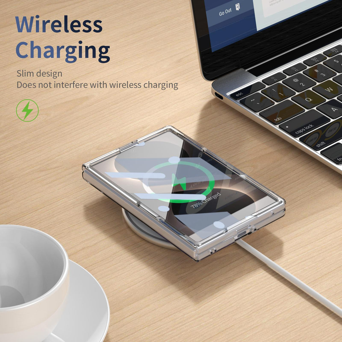For Galaxy Z Fold8 5G lce Folding Series MagSafe Integrated Clear PC Phone Case - Black - EDA007451813C