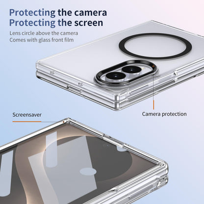 For Galaxy Z Fold8 5G lce Folding Series MagSafe Integrated Clear PC Phone Case - Black - EDA007451813C