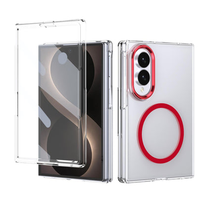 For Galaxy Z Fold8 5G lce Folding Series MagSafe Integrated Clear PC Phone Case - Red - EDA007451813D