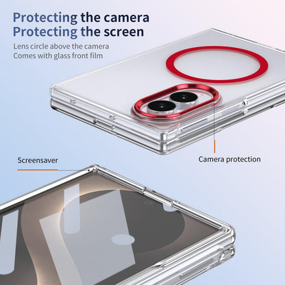 For Galaxy Z Fold8 5G lce Folding Series MagSafe Integrated Clear PC Phone Case - Red - EDA007451813D