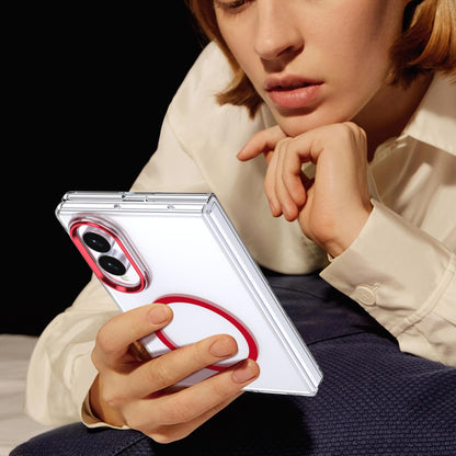 For Galaxy Z Fold8 5G lce Folding Series MagSafe Integrated Clear PC Phone Case - Red - EDA007451813D
