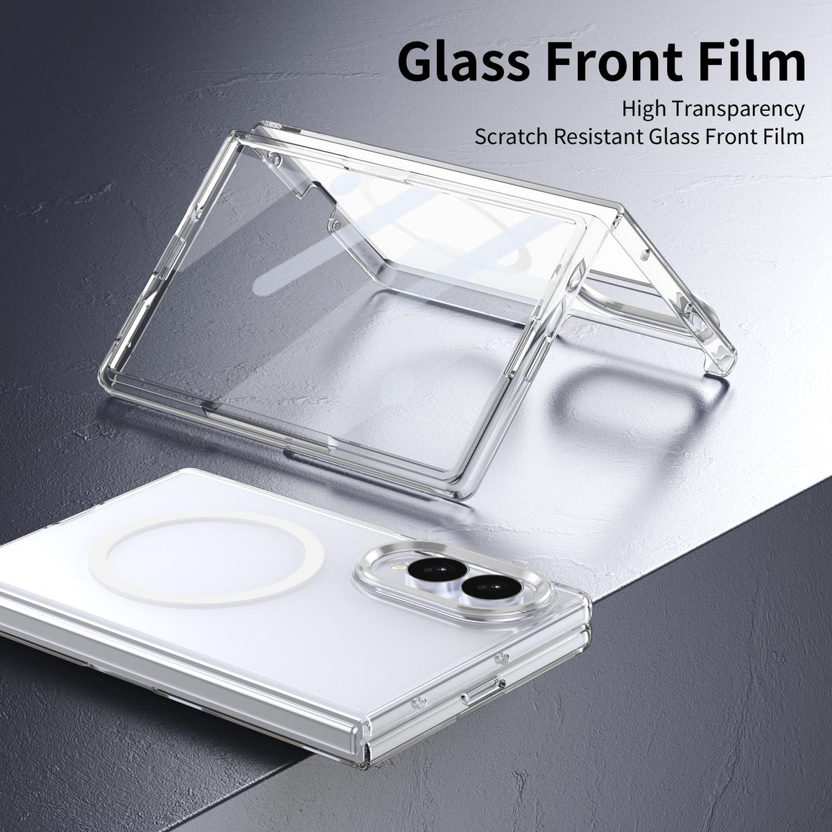 For Galaxy Z Fold8 5G lce Folding Series MagSafe Integrated Clear PC Phone Case - Silver - EDA007451813E