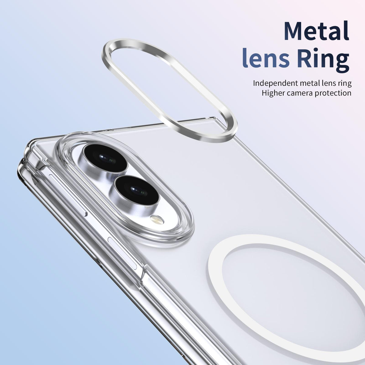 For Galaxy Z Fold8 5G lce Folding Series MagSafe Integrated Clear PC Phone Case - Silver - EDA007451813E