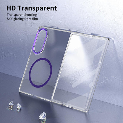 For Galaxy Z Fold8 5G lce Folding Series MagSafe Integrated Clear PC Phone Case - Purple - EDA007451813F